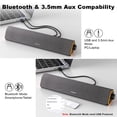 thumbnail image 4 of Altavoces para computadora SOULION R50, Bluetooth, 3.5 mm, barra de sonido para PC, 4 of 7