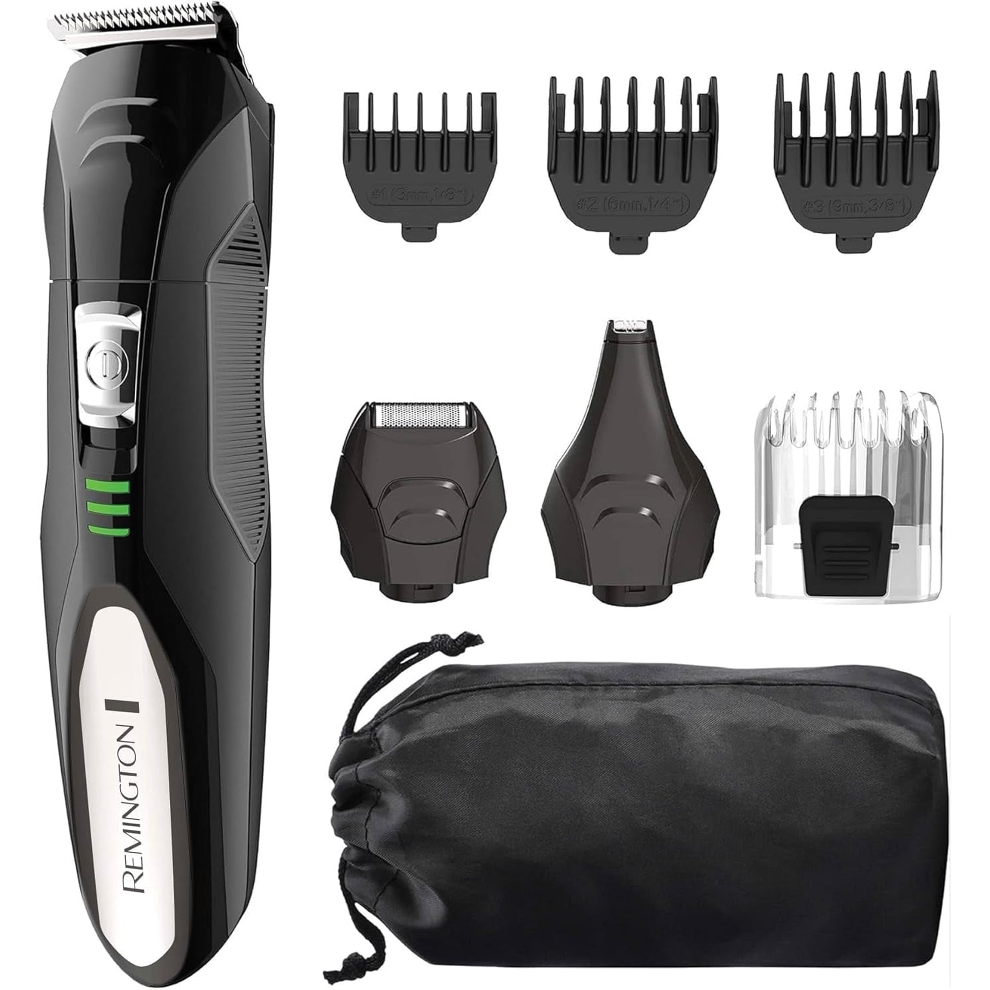 Remington All-in-One Lithium Powered Grooming Kit, 8-Piece Beard, Hair, and Stubble Trimmer Set, PG6022