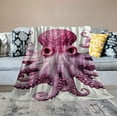 thumbnail image 2 of COMIO  Pink Octopus Throw Blanket Super Soft Plush Throw Blanket, 2 of 6