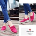 thumbnail image 6 of hopeusnice Women's Suede Loafers Slip On Wedge Shoes Comfortable Breathable Bowknot Tassel Flatform Walking Shoes Hot Pink 41, 6 of 6