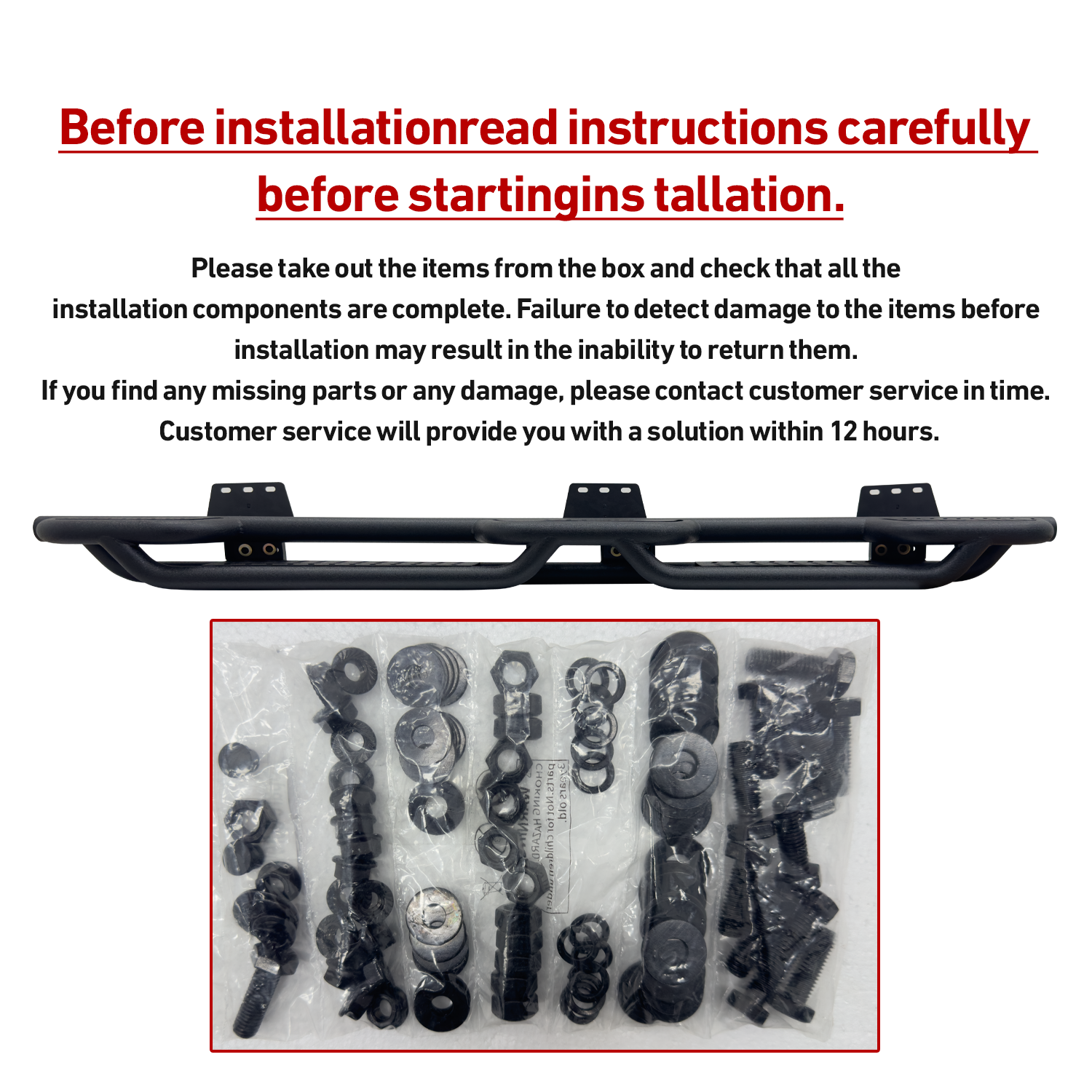 Vijay Steel Running Boards Compatible with 2019-2020-2021-2022-2023-2024-2025-2026 Dodge Ram 1500 New Body Style Quad/Extended Cab Bolt-on Side Steps Rails Steel Nerf Bars