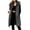 Dark Gray, variant on cocolona Long Puffer Vest for Women Trendy Hooded Sleeveless Stand Collar Button Down Long Coat Quilted Winter Warm Snow Overcoat with Pocket