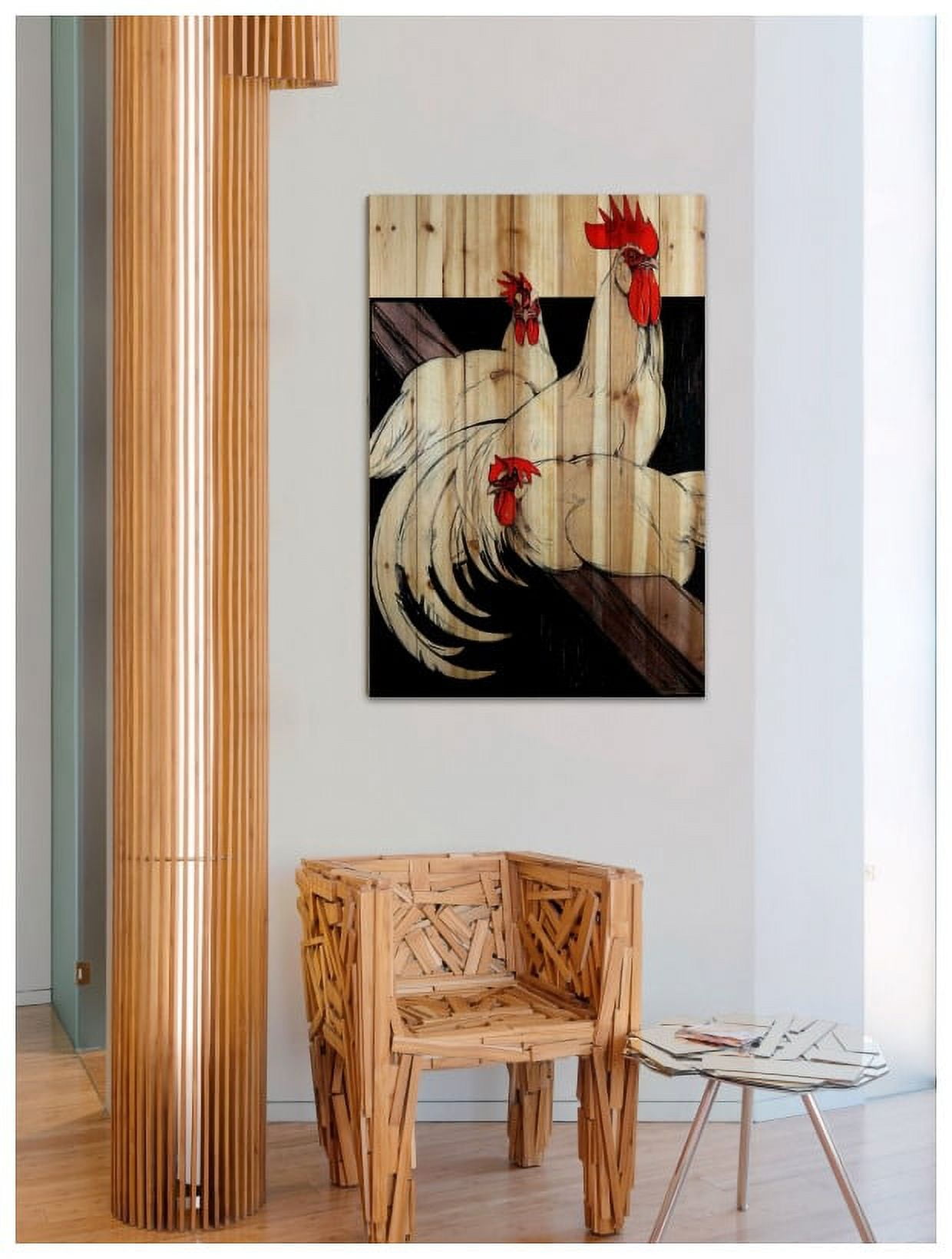 Marmont Hill Inc Marmont Hill - 'Journal Poultry 3' Painting Print on Natural Pine Wood