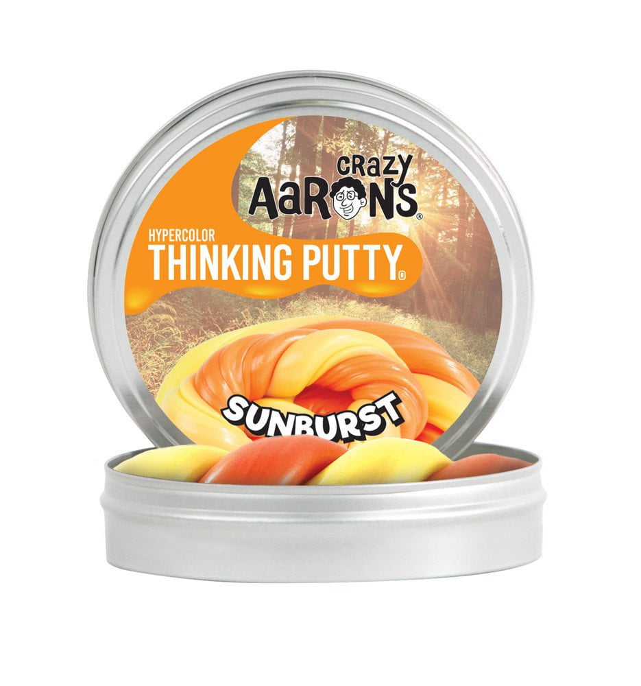 Crazy Aaron's Thinking Putty Heat Sensitive Sunburst 2" Small Tin Ages 3 for sale online 