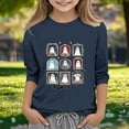thumbnail image 5 of Dvprdro Girls Halloween Print Crew Neck 3/4 Sleeve Tunic T-Shirt Vintage Casual Pullover Top Fall Holiday Daily Wear, 5 of 6