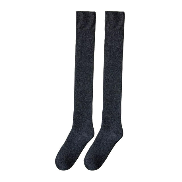 Par de Medias largas de invierno Baoblaze 50 cm Gris oscuro suaves y cómodos calentadores de piernas
