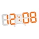 thumbnail image 4 of Reloj digital 3D Reloj de pared LED 3D Minimalista Fecha Hora Alarma digital Naranja, 4 of 9