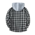 thumbnail image 4 of Stamzod Men Hoodies Spring Summer Button Up Plain Hoodie Casual Long Sleeve Hooded Sweatshirt Men Fashion Clothing Black-3 L, 4 of 9