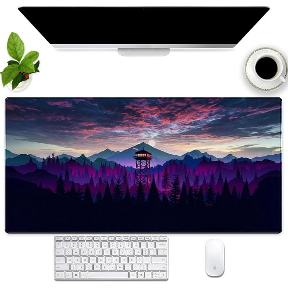 Firewatch TowerCool Dragon Desk Pad Mat Black and White Mouse pad Extra XL Large Gaming Mousepad for Desk 31.5''X15.7'' Keyboard Pad Laptop Computer Mouse Keyboard Mat for Office Desk Decor