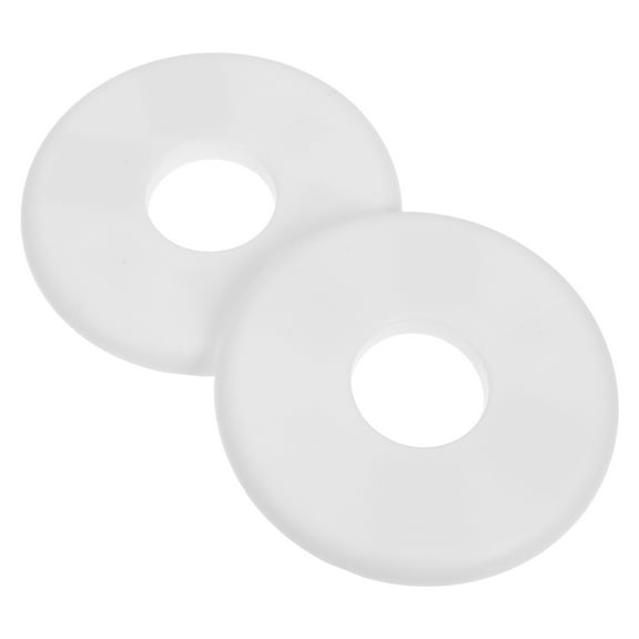 unbranded  2 Pcs Wall Hole Cover Plate Plumbing Collars Faucet Decorative for Heating Pipe White