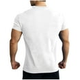 thumbnail image 3 of yillto Mens Muscle Shirts Short Sleeve Workout Gym Tees Breathable Activewear Athletic Running Shirt, 3 of 4