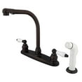 thumbnail image 1 of Kingston Brass KB715 8 Inch Center Kitchen Faucet With Side Sprayer - Oil Rubbed Bronze, 1 of 2