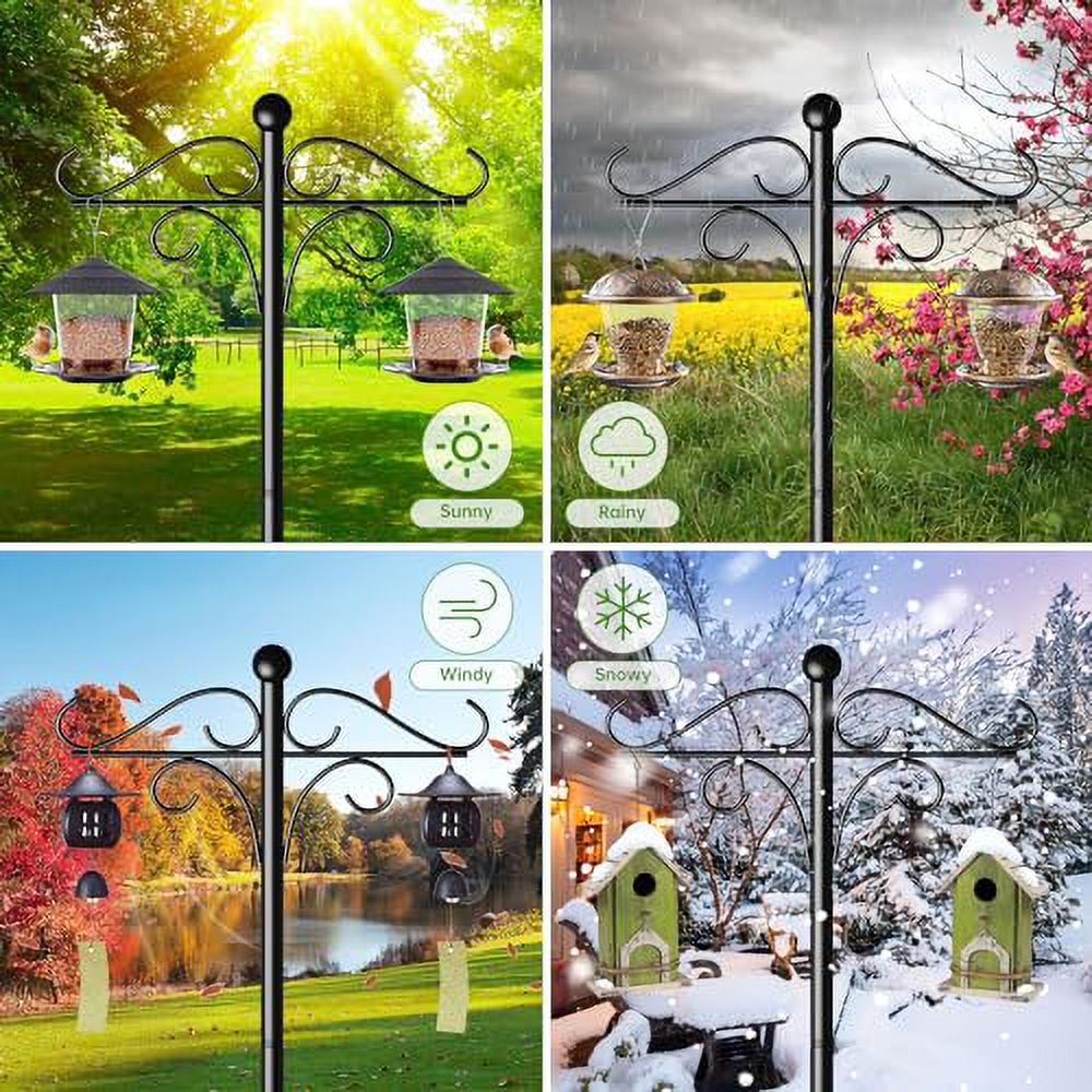 72 in Heavy Duty Steel Garden Shepherds Hook with Stable and Firm Design (2 Count)