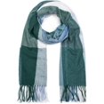 thumbnail image 1 of Bufanda de cuadros escoceses suaves unisex con largos flecos, a cuadros, de invierno, robada, 1 of 5