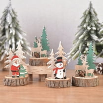kcavykas Christmas Wooden Decorations Christmas Decorations Indoor,Snowman Santa Claus Reindeer Winter Tiered Tray Decor, Wooden Snowman Blocks Xmas Table Decoration for Party Home Office Shelf Door