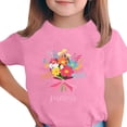 thumbnail image 1 of Zpanxa T-Shirts pour Tout-Petites Fille Imprimé Fête des Mères Col Rond Manches Courtes Haut Polyester Spandex 3-4 Ans, 1 of 5