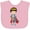 AD-Pink, variant on Inktastic Prince, King, Knight, Sword, Crown, Brown Hair Boys Baby Bib