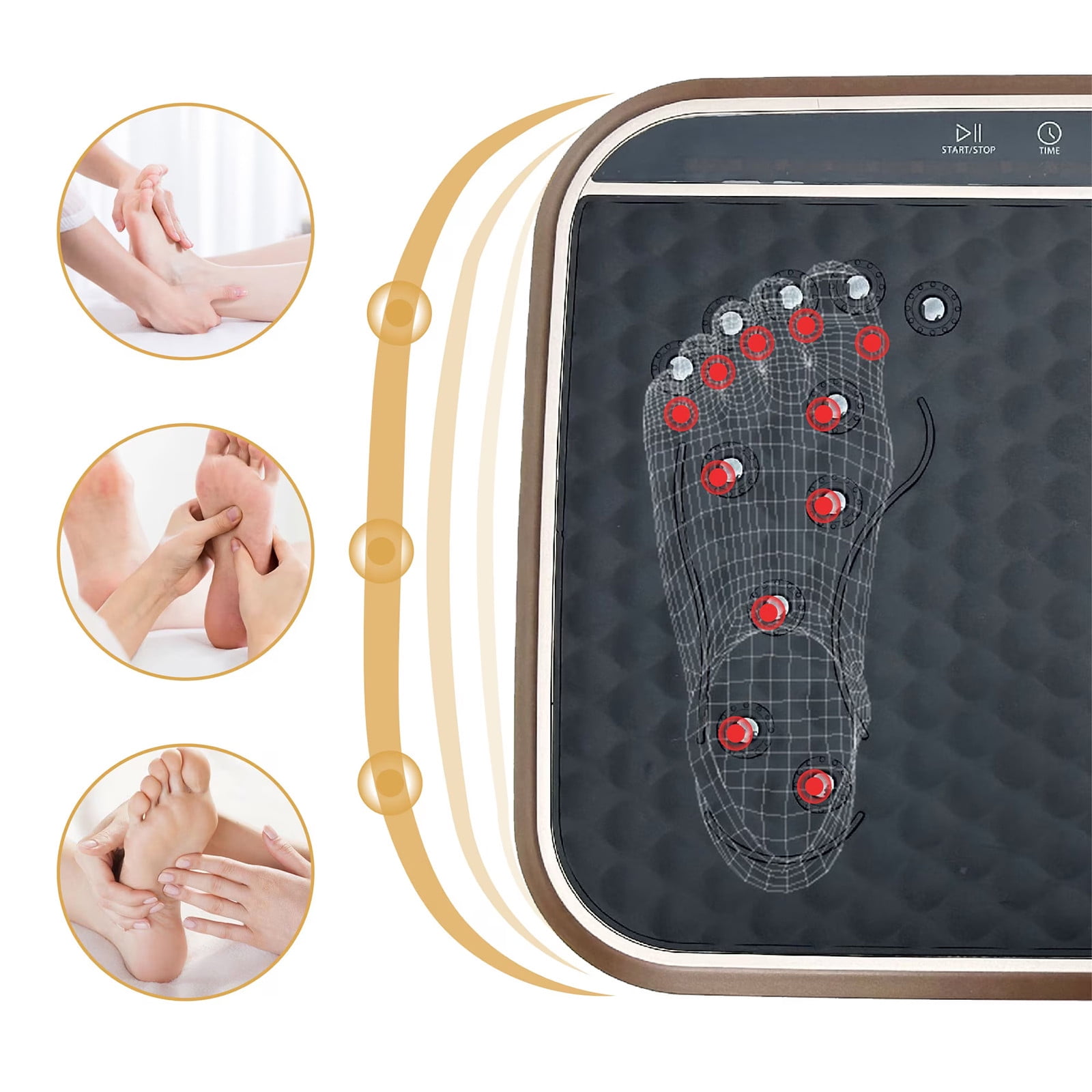 WEGFTDUOP Vibration Plate Exercise Machine with 120 Speed Levels - Vibrate Stand Shake-Whole Body Workout Platform for Weight Loss & Lymphatic Drainage