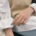 thumbnail image 4 of Adjustable Open Wave Pattern Ring, 925 Sterling Silver, Geometric Design, French Style, Womens Jewelry, Gift for Holiday, 4 of 4