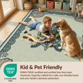 thumbnail image 4 of Design&I 3'x5' Washable Accent Rug Pet Friendly & Non-Slip Built-In Grip Turtle Nautical Wave Seashell Border Motif Starfish Coral Ocean Flowing Dynamic for Bedroom, Walk-in Closet, 4 of 7