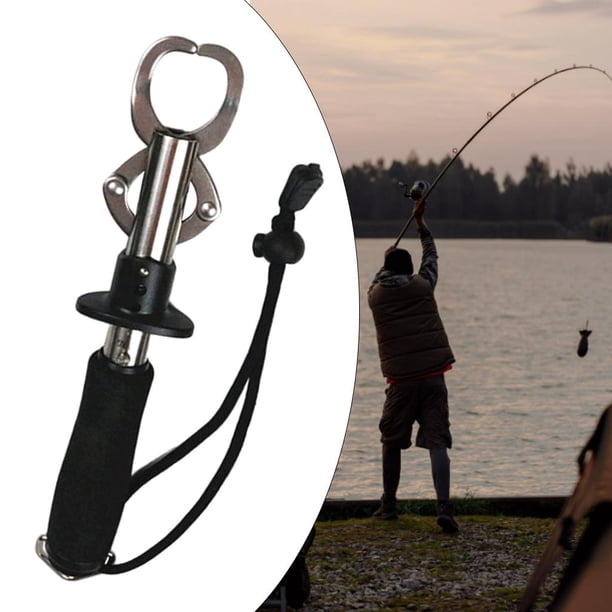 Pinza de labios de pescado, Clip portátil de 33 con regla de escala, pinza de labios de pesca profesional, herramienta de captura de peces, apa Con escala Soledad Pinza de labios de pesca