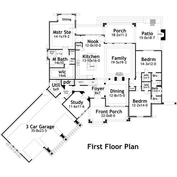 The House Designers: THD-4531 Builder-Ready Blueprints to Build a Spacious Craftsman House Plan with Slab Foundation (5 Printed Sets)