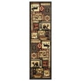 thumbnail image 2 of Handcraft Rugs Cabin Rug  Lodge, Cabin Nature and Animals Area Rug  Modern Stripped Pattern Cabin Area Rug  Abstract, Chocolate/Beige-Horse/Mountain 2x 3 feet Doormat, 2 of 7