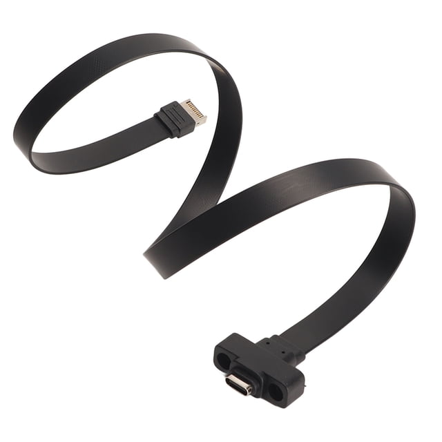 USB 3.1 Cable de Extensión del Encabezado del Panel Frontal USB Tipo C, Longitud de 1.64 Pies Tipo e A Tipo C Cable de Extensión Enchufable Y Reproducir Con Diseño de Tuercas
