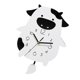 thumbnail image 2 of 1pc Reloj de pared de dibujos animados Reloj en forma de vaca Reloj de pared decorativo Adorno (blanco), 2 of 4
