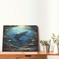 thumbnail image 4 of Logiee Underwater Dolphin Print Canvas Wall Art,Canvas Picture Prints with Frame, Wall Art Decorative,Canvas Decorative,Suitable for Living Room Bedroom Office Room 30x40, 4 of 6