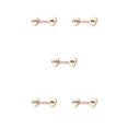 thumbnail image 1 of Guardurnaity Anillo para pezones, accesorio de moda exquisito, accesorios de joyería, decoración corporal encantadora para mujer, Lick-Me de oro rosa Oro rosa Lámame 5piezas Guardurnaity CBP223689, 1 of 5