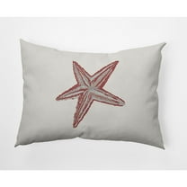 E by Design Starfish Nautical Indoor/Outdoor Lumbar Throw Pillow