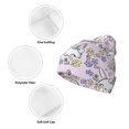 thumbnail image 3 of Gaeub Purple Rabbit Print Unisex Knitted Hat,Warm Winter Beanie,Unisex Fashion Knit Cuffed Cap,Ski Hat for Men and Women, 3 of 6
