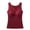 Wine, variant on Women's Embossed Thermal Vest, Built-in Bra Wire-Free Slim Fit Seamless Double Layer Thickened Base Layer for Autumn Winter Warmth and Daily Wear-Beige