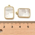 thumbnail image 3 of 304 Stainless Steel Pendants with Shell Rectangle Charms Real 14K Gold Plated 18.5x12x2.5mm Hole: 1.2mm, 3 of 3