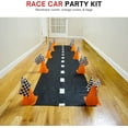 thumbnail image 2 of 4E's Novelty 38 Pieces Set - 12 Traffic Cones With Hole on Top, 24 Checkered Flags, Racetrack Floor Runner - for For Race Car Birthday Party Supplies, Table Centerpiece Decorations Kids Gift, 2 of 8