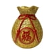 thumbnail image 1 of Jarrón de flores novedoso para decoración del hogar con forma de bolsa de dinero, accesorios creativos de resina. Oro, 1 of 9