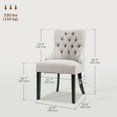thumbnail image 3 of HOMCOM Chaises de Salle à Manger Modernes Capitonnées, Chaise d'Appoint Rembourrée (Ensemble de 2), 3 of 10