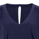 thumbnail image 2 of Yuarrent Mono de verano liso de algodón con cuello en V para mujer, mono de manga corta para niña Deportes acuáticos Azul real XXL, 2 of 5