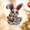 thumbnail image 1 of Bunny Decorative Pendant, Cute Car Rearview Mirror Accessory, Backpack Pendant, Emotional Value, Durable Material, Adds Interest, Versatile Use, 1 of 5