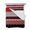 Red, variant on Quilts King Size Bedding Set, Yellow Grey Stripes Lightweight Quilted Comforter, Abstract Lines Geometric Modern Art Soft Reversible Bedspread Coverlet with Pillow Covers for All Season, 96" x 106"