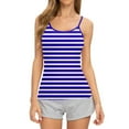 thumbnail image 2 of cfhntfmh Women's Striped Tank Top Adjustable Spaghetti Straps Sleeveless Camisole Shirts Loose Fit Basic Tank Top, 2 of 6