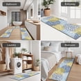 thumbnail image 5 of Blue and Yellow Floral Pattern Kitchen Rugs Sets Of 3,Kitchen Runner Rugs Non Skid Washable,Decorative Kitchen Floor Mats for Kitchen,Sink,Laundry,17"x30"+ 17"x47" + 17"x59", 5 of 6