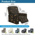 thumbnail image 6 of SCRAWLGOD Paws Brown Black Recliner Chair Cover Stretch Reclining Chair Covers with Pocket Washable Reclining Chair Furniture Protector Cover for Pets, 6 of 7