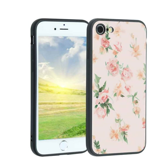 Compatible with iPhone SE 2020 Phone Case, Floral 118 Case Men Women, Flexible Silicone Shockproof Case for iPhone SE 2020