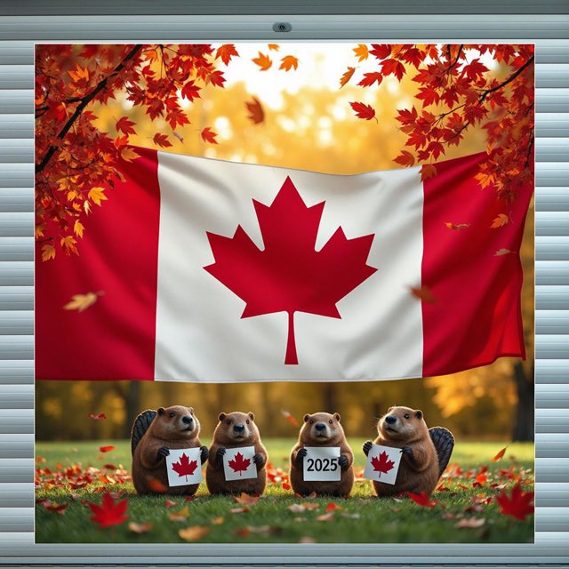DFC Interesting Square Banner Decoration Canada Day Happy Canada Day 2025 Garage Banner 70 Inches