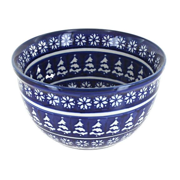 Blue Rose Polish Pottery Winter Nights Small Mixing Bowl