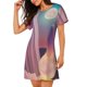thumbnail image 2 of Balery Dreamy Moonlit Window Camisón de manga corta con cuello redondo para mujer, cómodo y elegante., 2 of 6