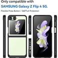 thumbnail image 6 of Case for Samsung Galaxy Z Flip 5 Phone Case Slim Dropproof [Defend from Drop/Scratch/Slip/Fingerprint] Clear Acrylic Hard Back Soft TPU Bumper Hybrid Phone Case for Samsung Galaxy Z Flip 5-Black, 6 of 16