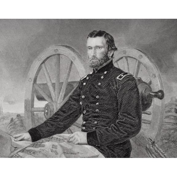 Ulysses S Grant 1822-1885 Commmander Of Union Armies In American Civil War And 18Th President Of United States 186977 From Painting By Alonzo Chappel Canvas Art - Ken Welsh  Design Pics (16 x 12)